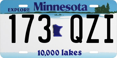 MN license plate 173QZI