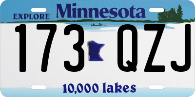 MN license plate 173QZJ