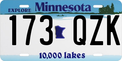 MN license plate 173QZK