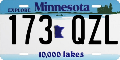 MN license plate 173QZL