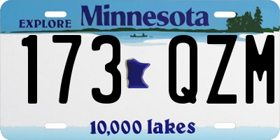 MN license plate 173QZM