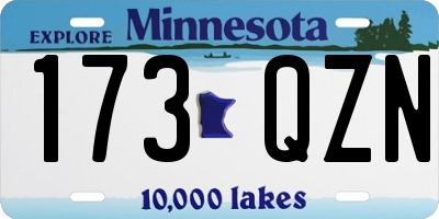 MN license plate 173QZN