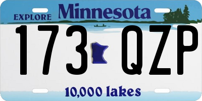 MN license plate 173QZP