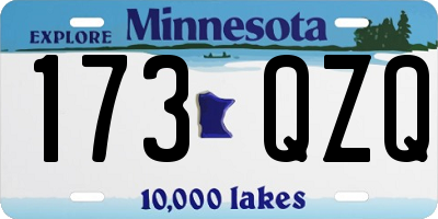 MN license plate 173QZQ