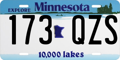 MN license plate 173QZS