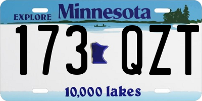 MN license plate 173QZT