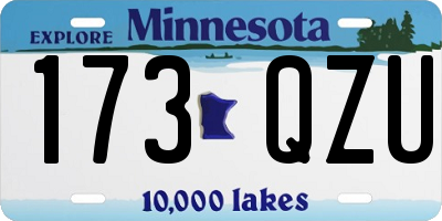 MN license plate 173QZU