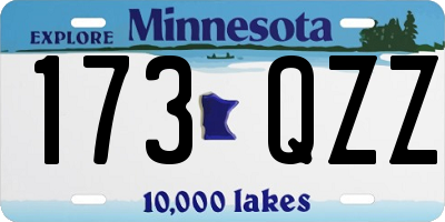 MN license plate 173QZZ
