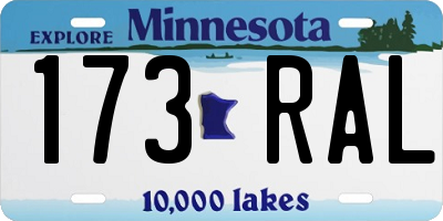MN license plate 173RAL