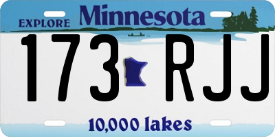 MN license plate 173RJJ