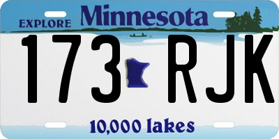 MN license plate 173RJK