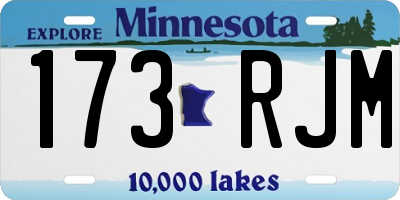 MN license plate 173RJM
