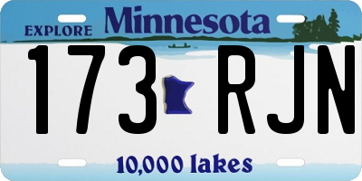 MN license plate 173RJN