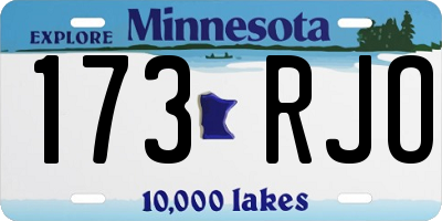 MN license plate 173RJO