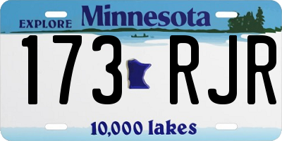 MN license plate 173RJR