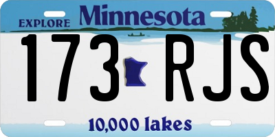 MN license plate 173RJS