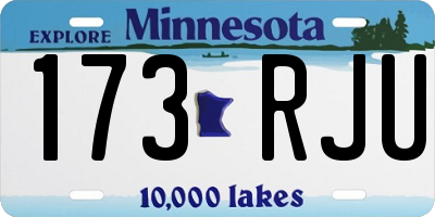 MN license plate 173RJU