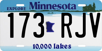 MN license plate 173RJV