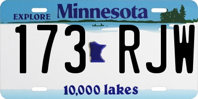 MN license plate 173RJW