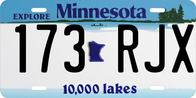 MN license plate 173RJX
