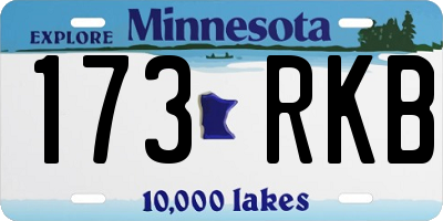 MN license plate 173RKB