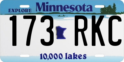 MN license plate 173RKC