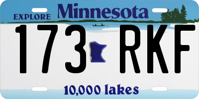 MN license plate 173RKF