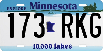 MN license plate 173RKG