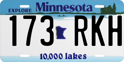 MN license plate 173RKH