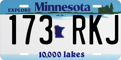 MN license plate 173RKJ