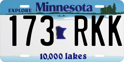 MN license plate 173RKK