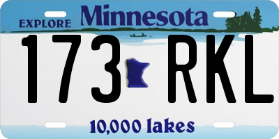 MN license plate 173RKL