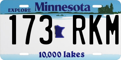 MN license plate 173RKM