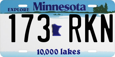 MN license plate 173RKN