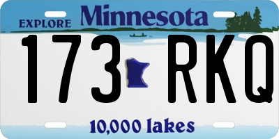 MN license plate 173RKQ