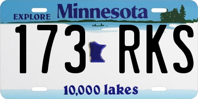 MN license plate 173RKS
