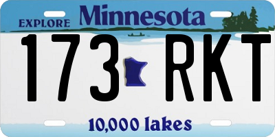 MN license plate 173RKT