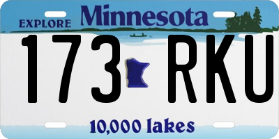 MN license plate 173RKU