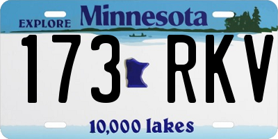 MN license plate 173RKV