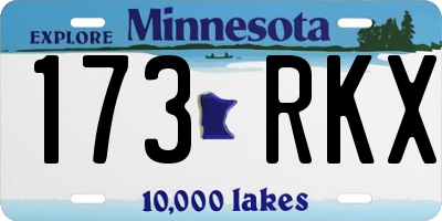 MN license plate 173RKX