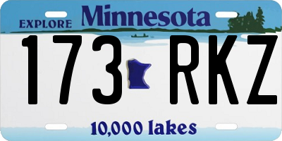MN license plate 173RKZ