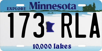 MN license plate 173RLA
