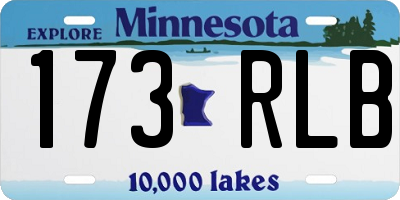 MN license plate 173RLB