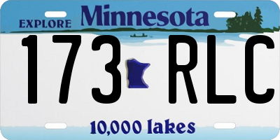 MN license plate 173RLC