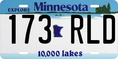 MN license plate 173RLD