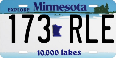 MN license plate 173RLE