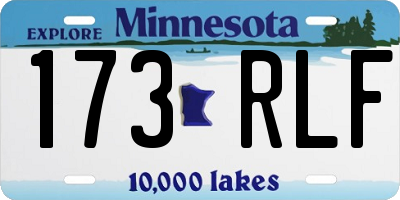 MN license plate 173RLF