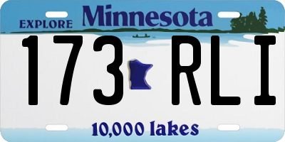 MN license plate 173RLI