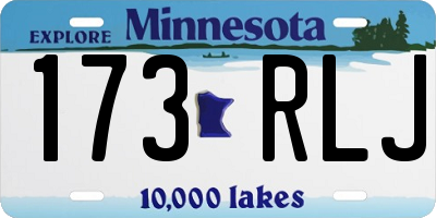MN license plate 173RLJ