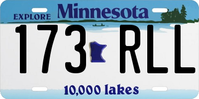 MN license plate 173RLL